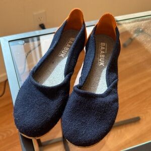 Women’s Navy Wool Ballet Flats, size 9,5